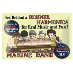 Hohner Mondharmonica Metalen bordje